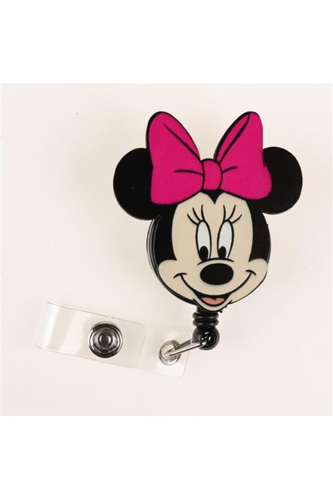 Attach Pembe Fiyonklu Kedi Ahşap Yoyo Yaka Kartlık