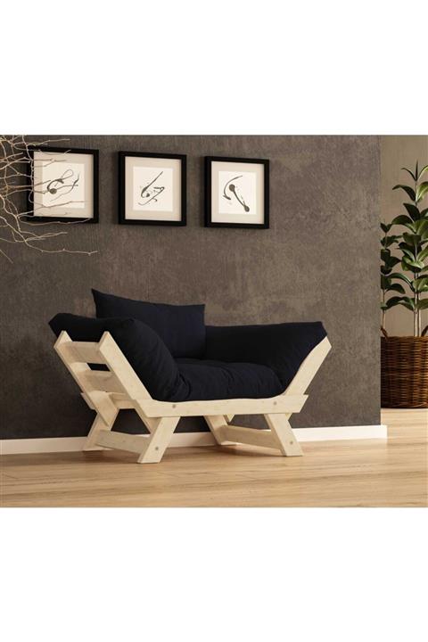 Woodesk Adalar Masif Natural-siyah Renk Berjer