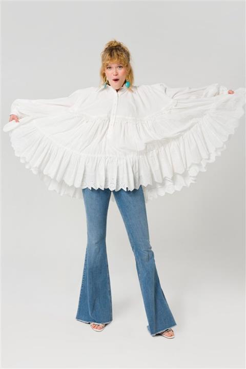 miha Hicran Önal Kadın Beyaz Jemma Tunik