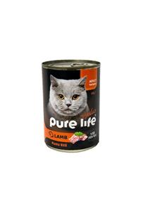 PureLife Kuzu Etli Yetişkin Kedi Konserve Mama 12adet 1koli