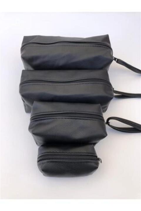 Makeuptime Kadın Siyah Makyaj Çantası 4lü