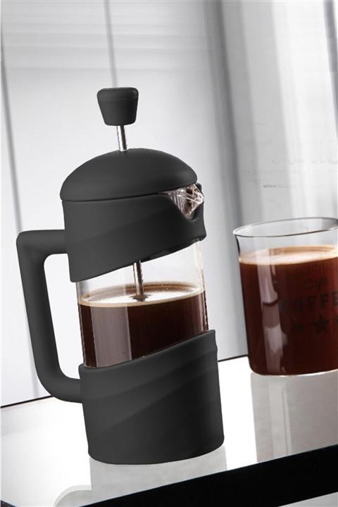 EzJet Plastik Kulplu Siyah-cam French Press 350ml