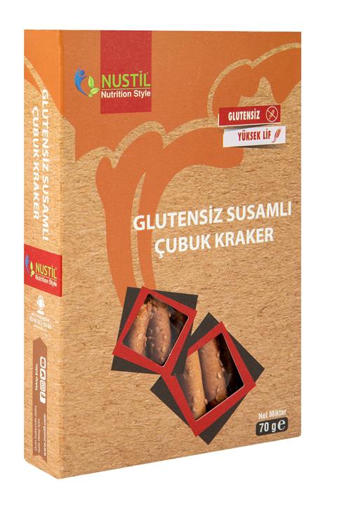 Nustil Nutrition Style Glutensiz Susamlı Çubuk Kraker 70 gr