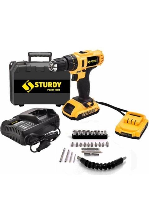 Sturdy Power Tools Sturdy Yeshills Sturdy Darbeli 24v 5ah Lion Çift Akülü Setli Kızaklı Matkap