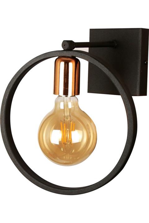 AVİZEVİ Retro Modern Bakır-siyah Defne Aplik