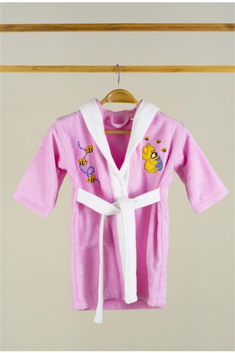 MaLana Havlu Kadife Baskılı Çocuk Bornozu 6-7 Yaş