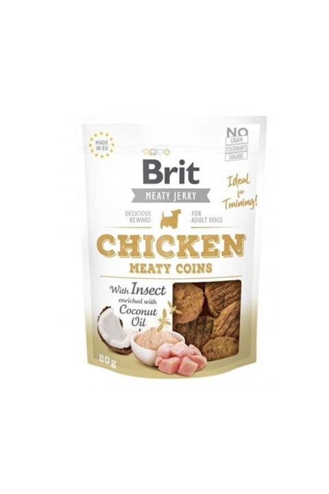 Brit Care Meaty Coins Tavuklu Hindistan Cevizi Yağlı Köpek Ödülü 80gr