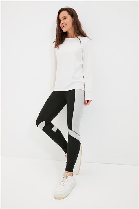 Trendyol Modest Siyah Renk Panelli Spor Tayt TCTAW22TY0055
