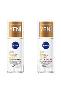 Nivea Deo Beauty Elixir Nazik Bakım Eşit Cilt Tonu Için Serum Roll-on Invisible 40ml 2'li