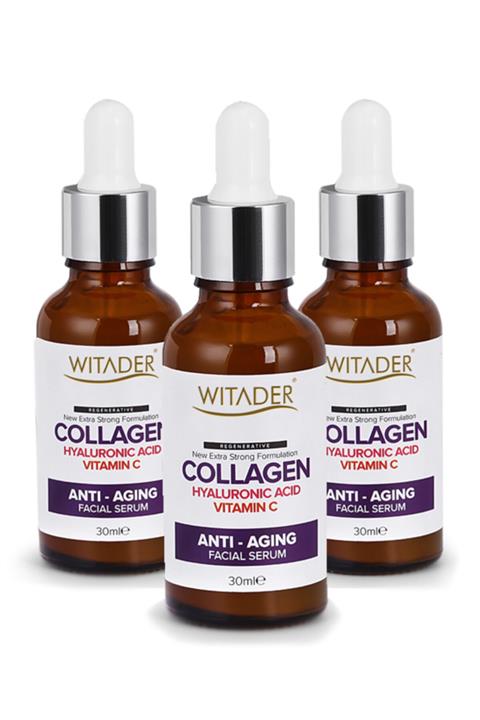witader C + Kolajen + Hyaluronic Acid Witader Serum Kırışıklık Karşıtı 3 adet 30 ml