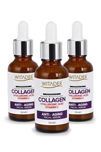 witader C + Kolajen + Hyaluronic Acid Witader Serum Kırışıklık Karşıtı 3 adet 30 ml