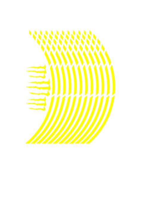 SEVENKARDEŞLER Florasan Sarı Kesik Jant Şeridi (kskşrt007)