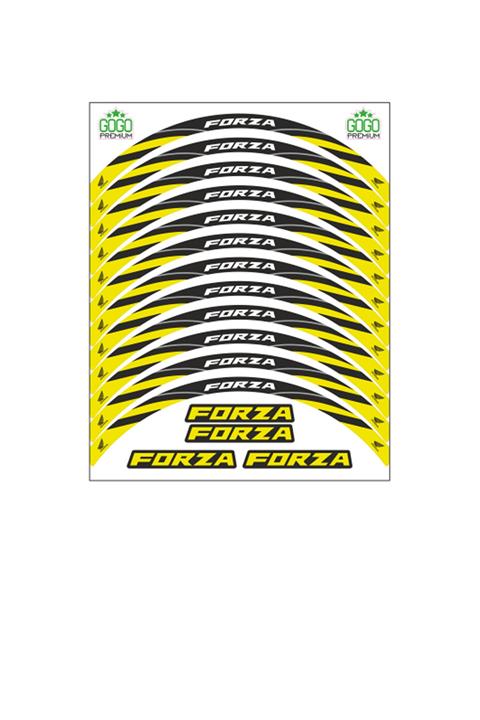 Honda Flo Sarı Reflektör Baskı Forza Jant Şeridi