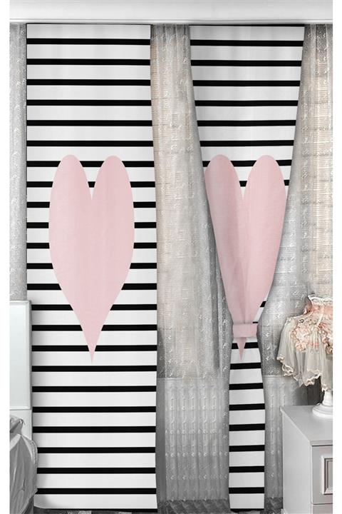 Bebişim Halı Kalpli Bh2365 140x260 Çocuk Odası Fon Perde