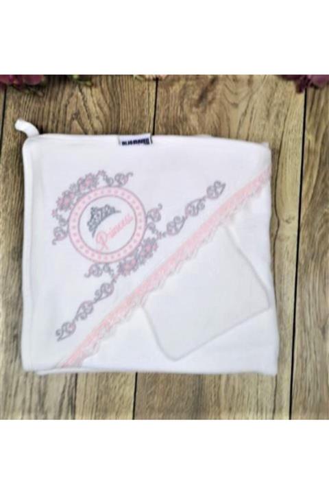 Miniworld Kız Bebek Princess Keseli Silgi Havlu 90 X 85 Cm-14846
