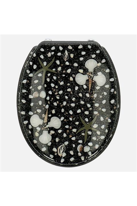 EZE Siyah Lüx Dekoratif Klozet Kapağı