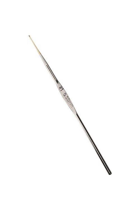 Yabalı Altın Uçlu Dantel Tığı Metal Saplı - 14