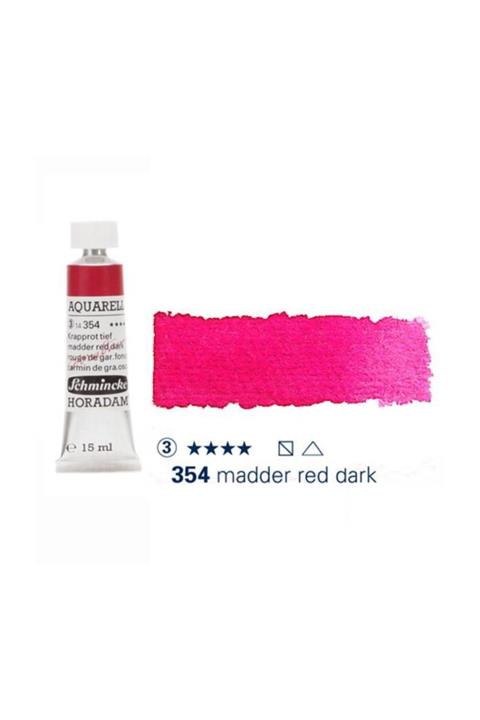 Schmincke Horadam Aquarell Tube 15ml Seri 3 Madder Red Dark 354