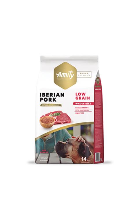 Amity Dog Super Premium Az Tahıllı Iberıan Pork(DOMUZLU) Kuru Mama 14kg