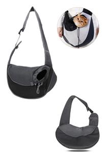 Carneil Bluetick Koyu Gri Hanger Omuz Askılı Küçük Irk Kedi Köpek Taşıma Seyehat Koşu Gezi Çanta Ont001