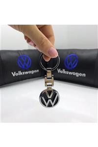 CEM OTOMOTİV Volkswagen 2 Adet Oto Yastık Ve Anahtarlık Oto Boyun Yastığı Volkswagen Anahtarlık