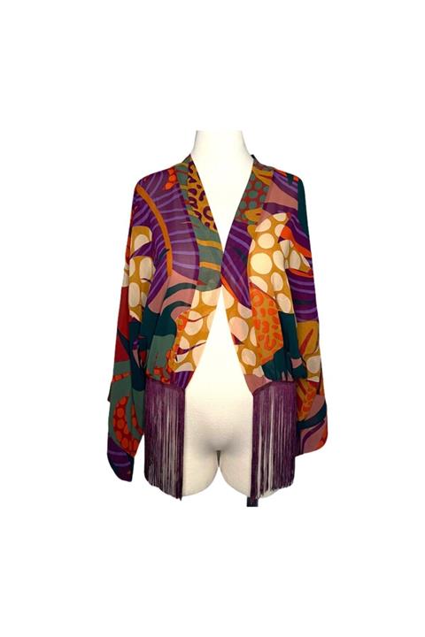 The zephyr Mini Violet Kimono