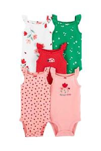 Carter's Kız Bebek Desenli 5'li Body Set