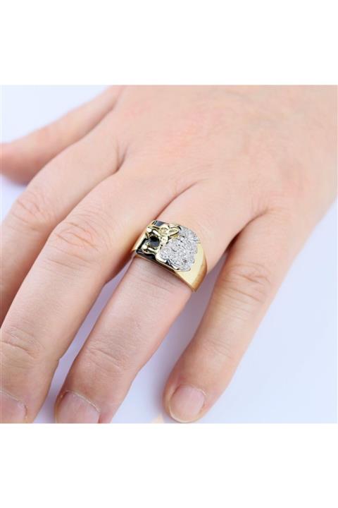 ATA MUCEVHERAT Taşlı Erkek Altın Yüzük
