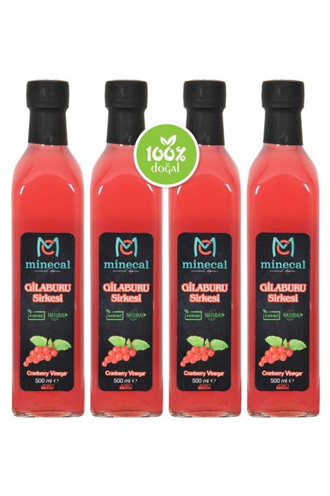 Minecal Doğal Fermente Gilaburu Sirkesi 4x500ml