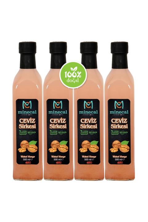 Minecal Doğal Fermente Ceviz Sirkesi 4x500ml