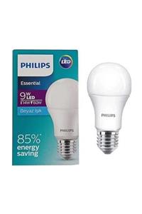 Philips 9w Essential Led Ampul E27 Duylu Beyaz Işık ( 12 Adet )