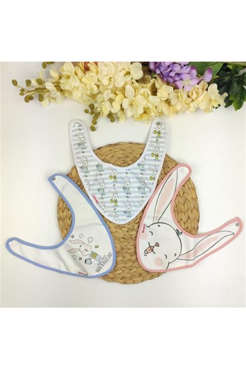 catciybu Unisex Bebek 3'lü Set Sevimli Fular Mama Önlüğü