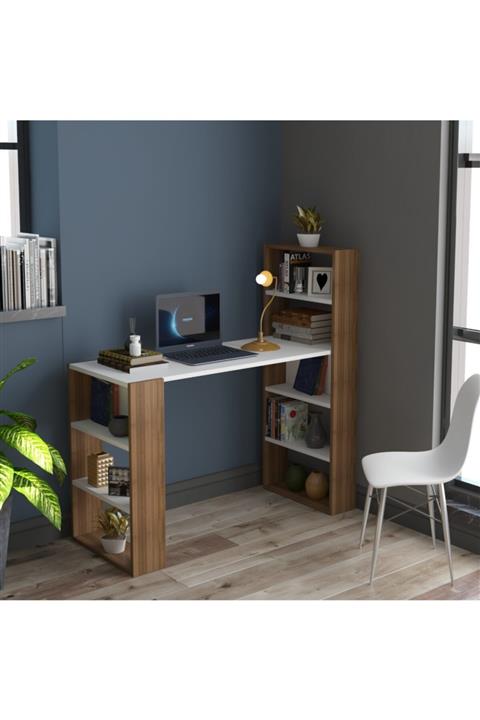 AVES MOBİLYA Raflı Çalışma Masası Bilgisayar Masası