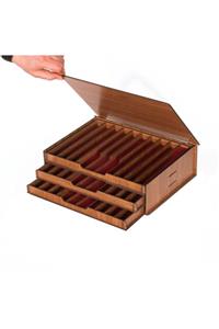 Alshop Hediyelik Tesbihlik Mdf Tesbih Kutusu Ahşap 3 Katlı Tesbihlik 30'lu