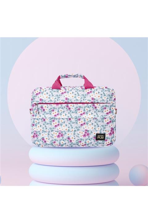 PLM Boutique For Canyoncase 13-14 Inç Laptop Çantası Mavi Papatya