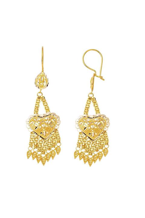 Bilezikci Kalpli Sarkaç Altın Hint Küpesi