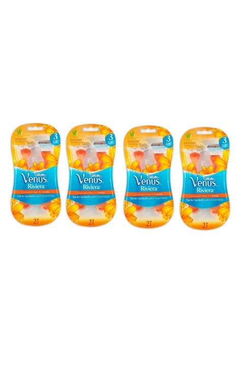 Gillette Venus Riviera Kadın Tıraş Bıçağı 2'li Kullan At X 4