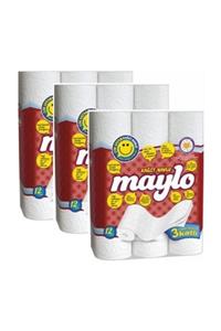 Maylo J100 Super 500824 Kağıt Havlu 3 Katlı 12 Rulo X 3 Paket