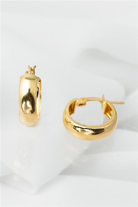 Bilezikci Klasik 1,7 Cm Çaplı 22 Ayar Altın Küpe