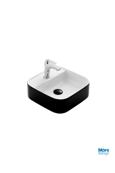 GÜRAL VİT Nova Mobılya Ustu Lavabo Dış Siyah/iç Beyaz(42x42)