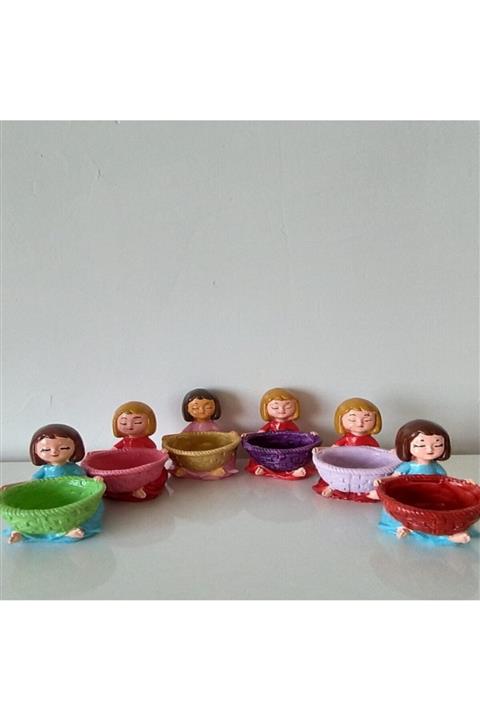 HDaksesuar Lokumcu Kızlar 6,lı Karışık Renk