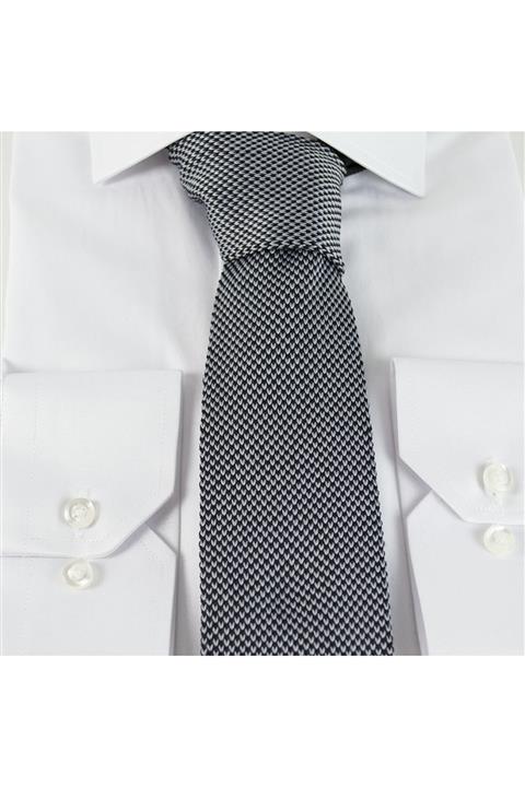 Gaffy Siyah-gri Örgü Kravat