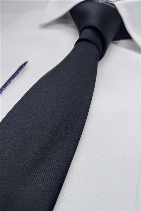Gutiero Erkek Siyah Düz Slim Kravat