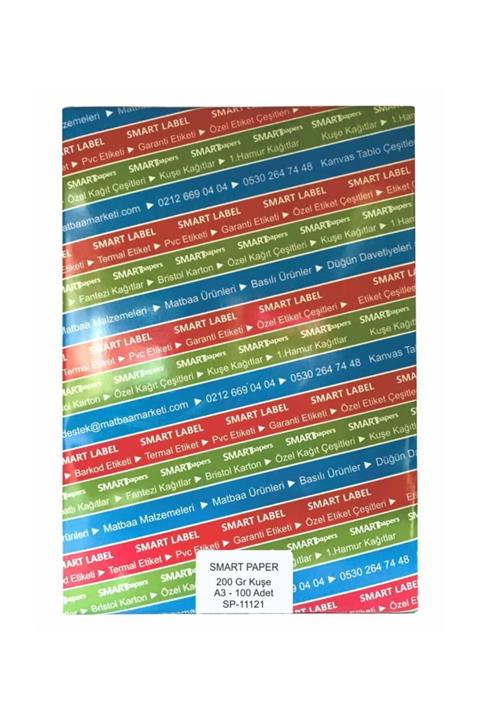 Smart Paper Kuşe Gramajlı Kağıt A3 200 Gr - 100 Adet