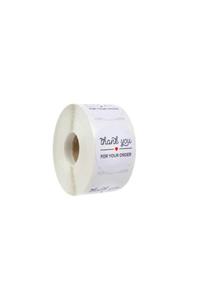 Çikoleyt Design Yapışkanlı Etiket - Thank You For Your Order Beyaz (2,5 cm) 50 Adet