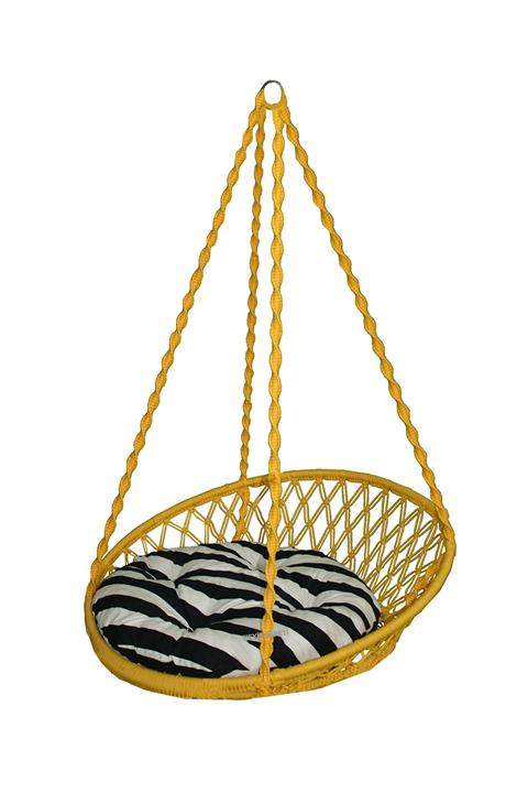 KEYİF SEPETİ Relaks Sarı Siyah Beyaz Minderli