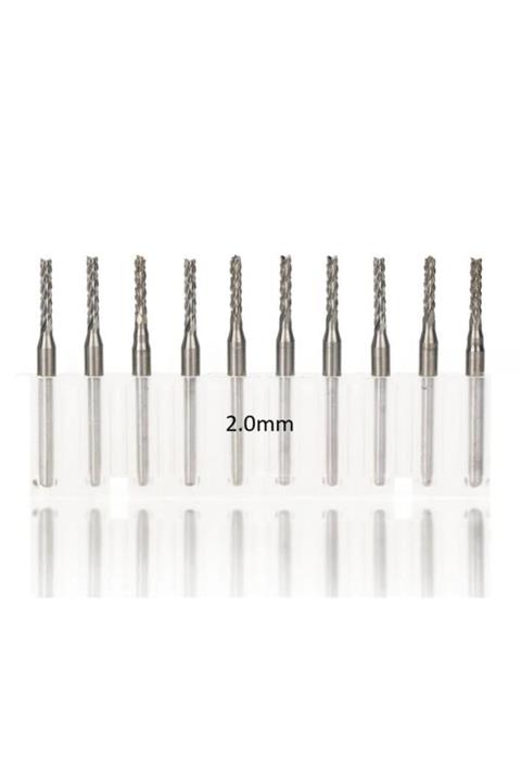 Profisher Tungsten Karbür Pcb Kesme Cnc Freze Ahşap Işleme 2.0mm 10 Adet