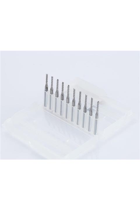 Profisher Tungsten Karbür Pcb Kesme Cnc Freze Ahşap Işleme 1.7mm 10 Adet