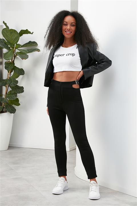 Nottis Siyah Örme Tayt TWOAW22TA0116