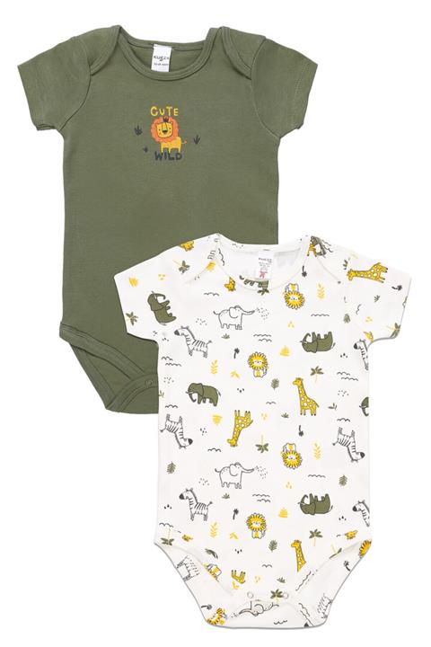 KUEZA KIDS Erkek Bebek 2 Li Çıtçıtlı Body Seti Aslan - Safari